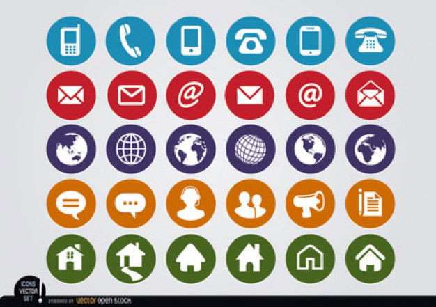 Contact Icons Vector Free