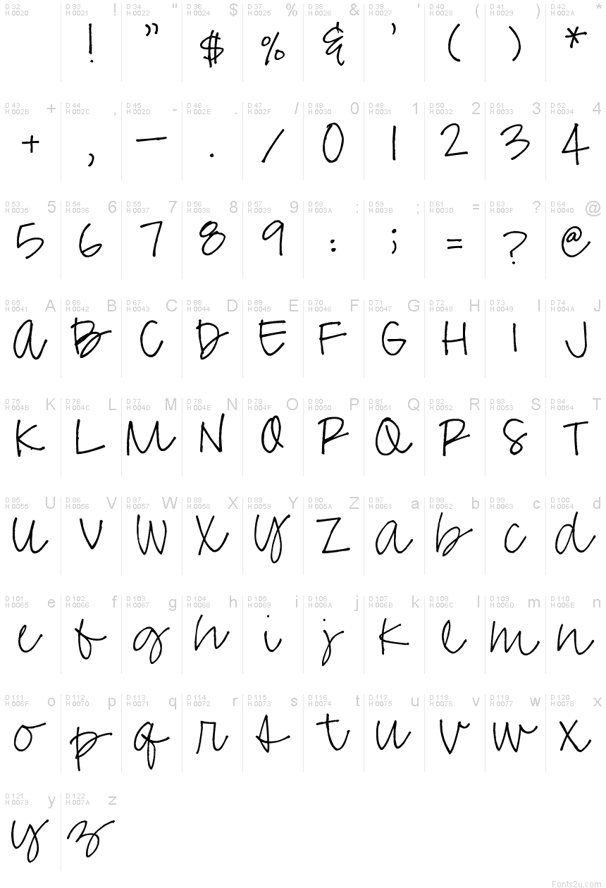 Cursive Font Names