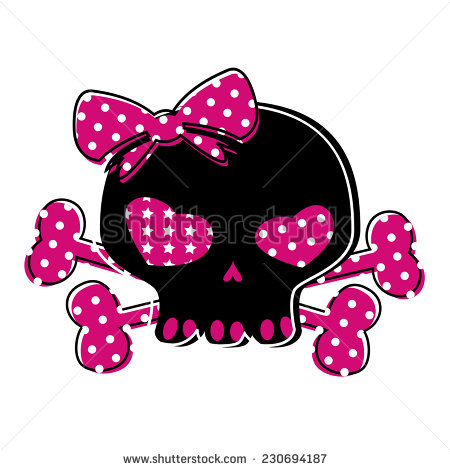 Cute Skull Crossbones Vector