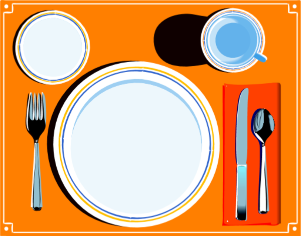 Dinner Place Setting Clip Art