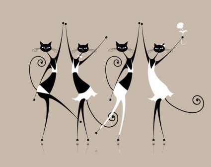 Elegant Cat Clip Art