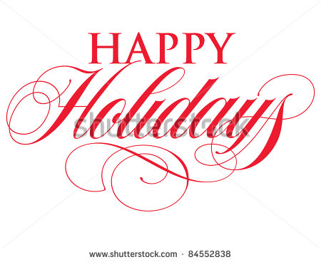 Elegant Happy Holidays Clip Art