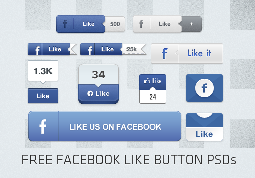 Facebook Like Button PSD