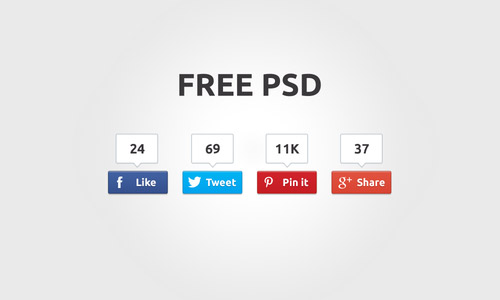 Facebook Like Button PSD