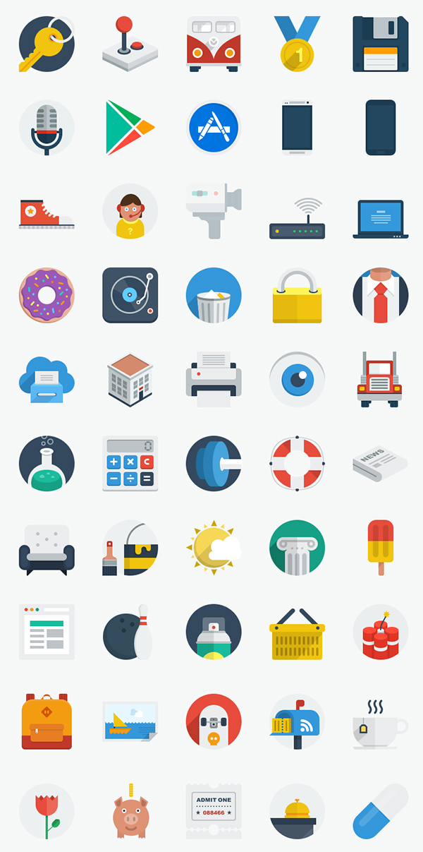 Flat UI Design Icons