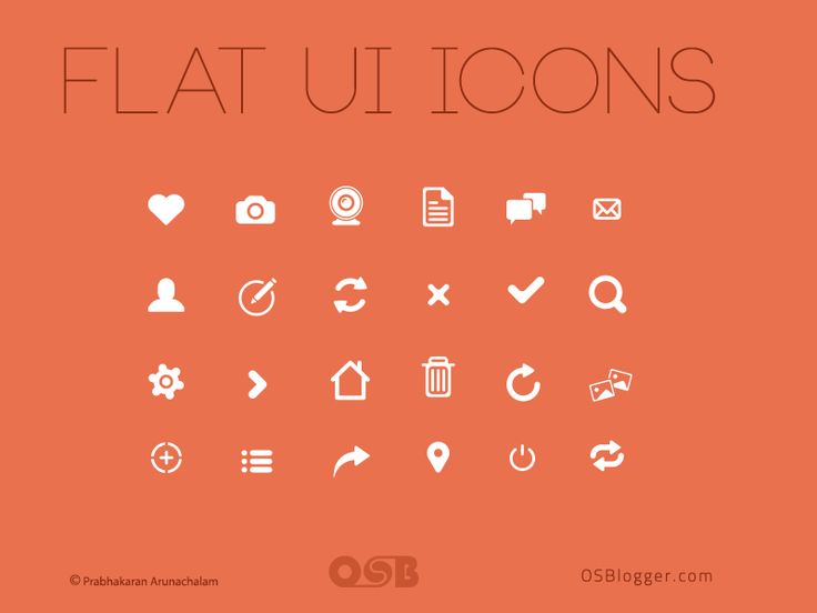 Flat UI Design Icons