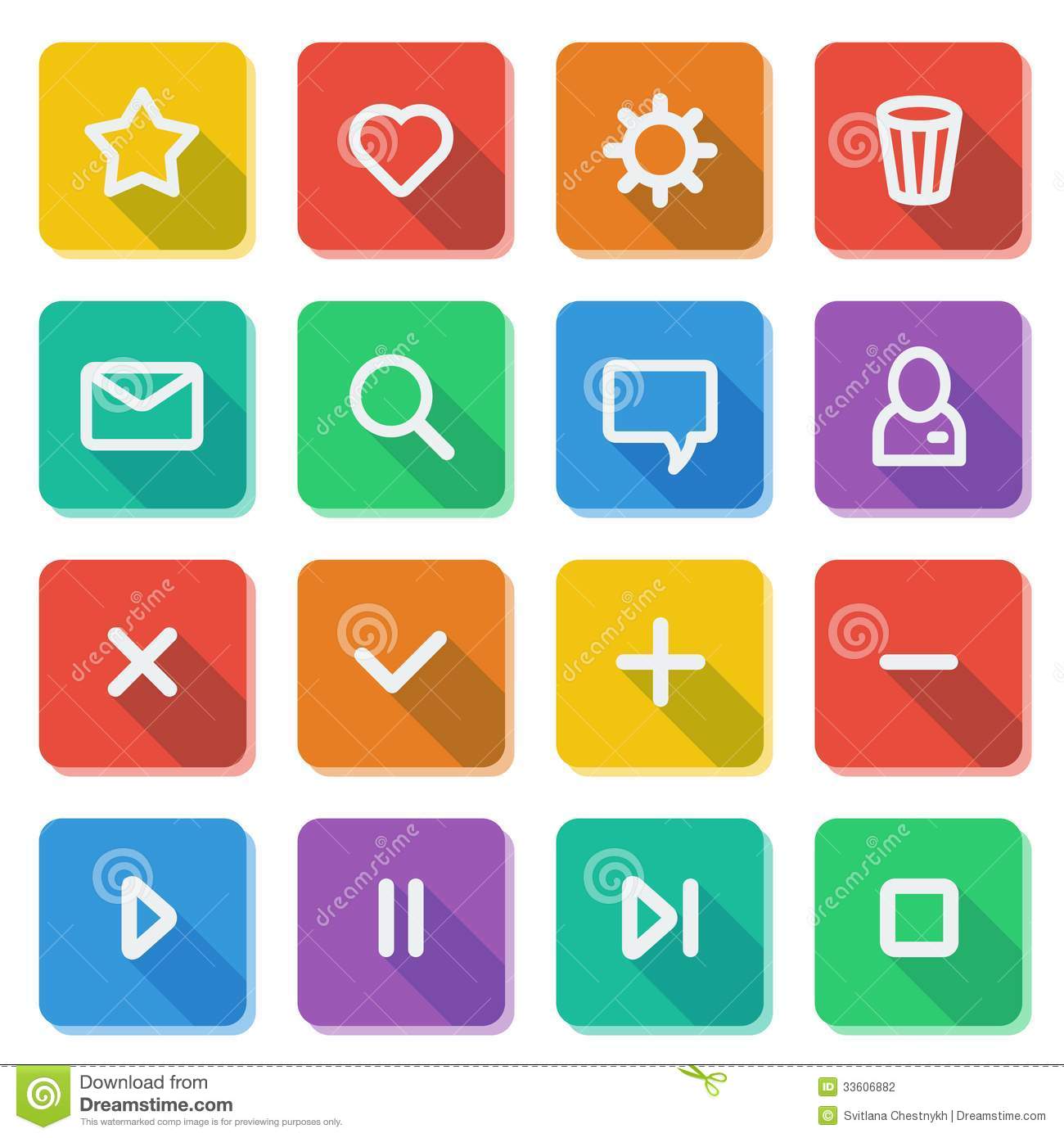 Flat UI Design Icons