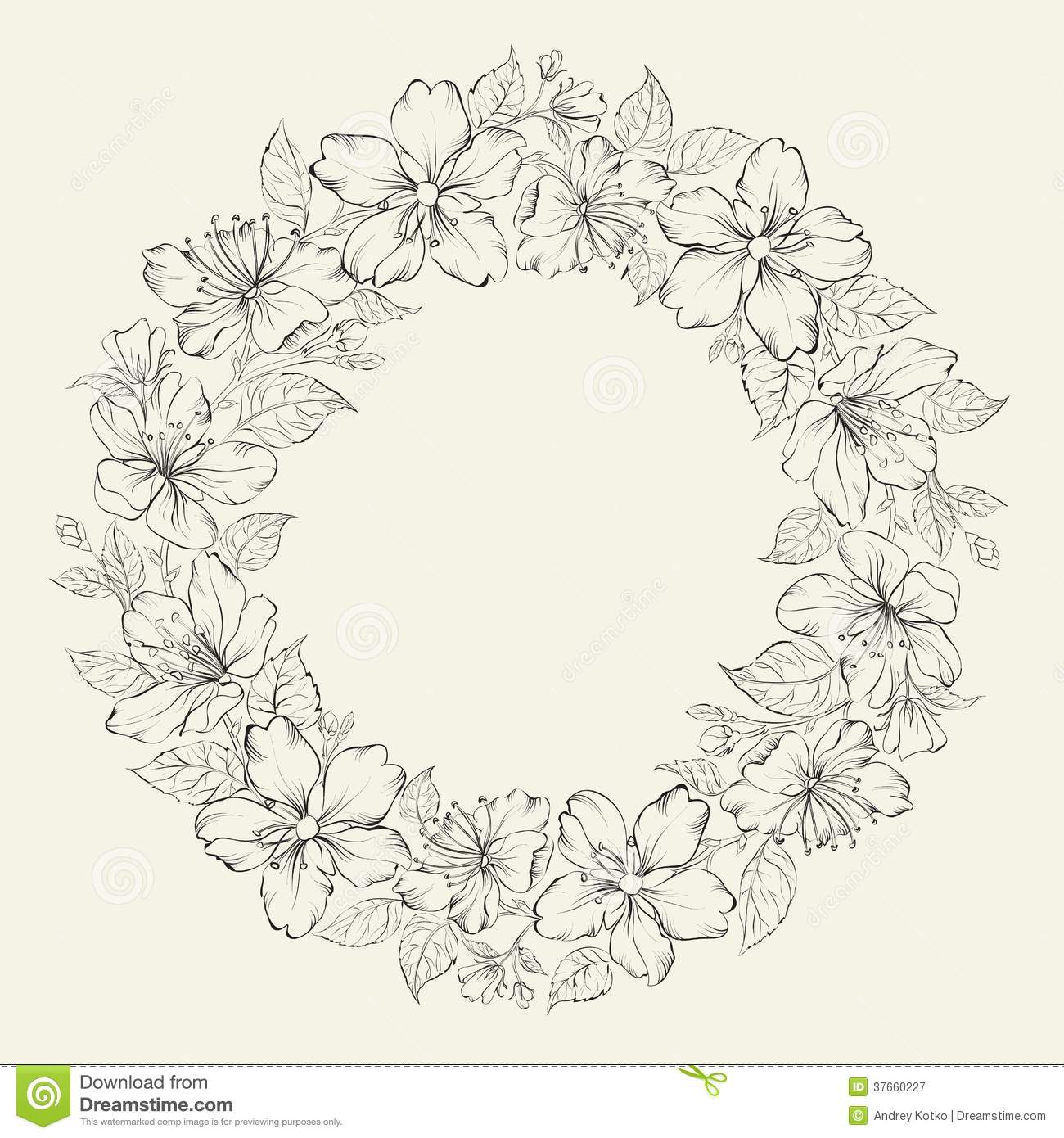 Floral Wreath Vector Free