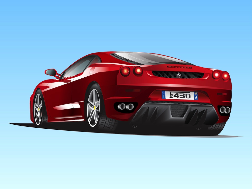 Free Clip Art Red Ferrari F430