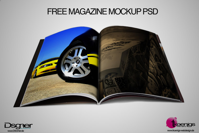 Free Magazine Cover Mockup PSD