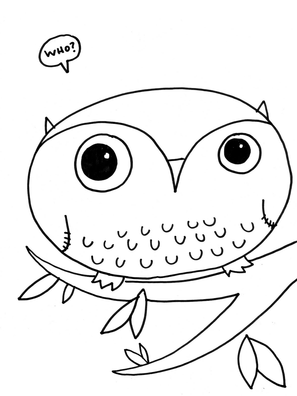 Free Owl Coloring Page