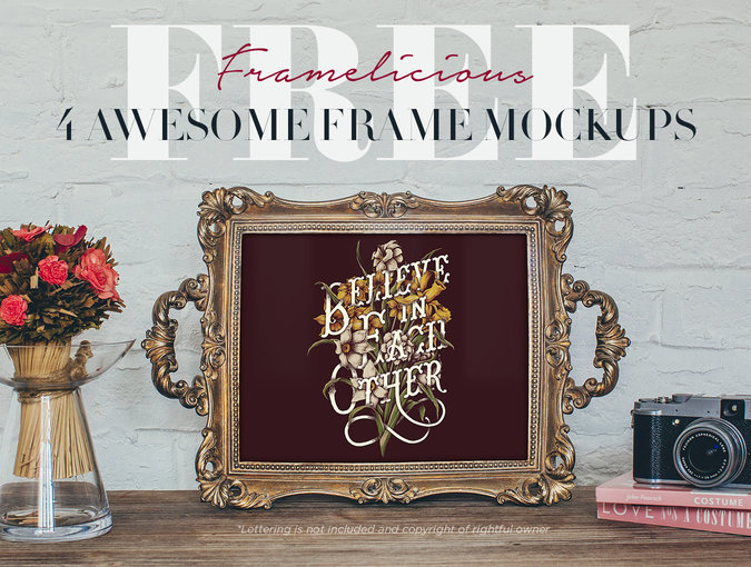 Free Photo Frame PSD Mockup