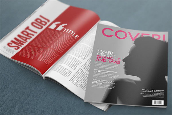 Free Psd Magazine Mockup Template