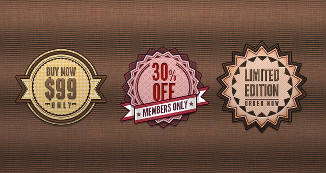 6 Vintage Tag PSD Images