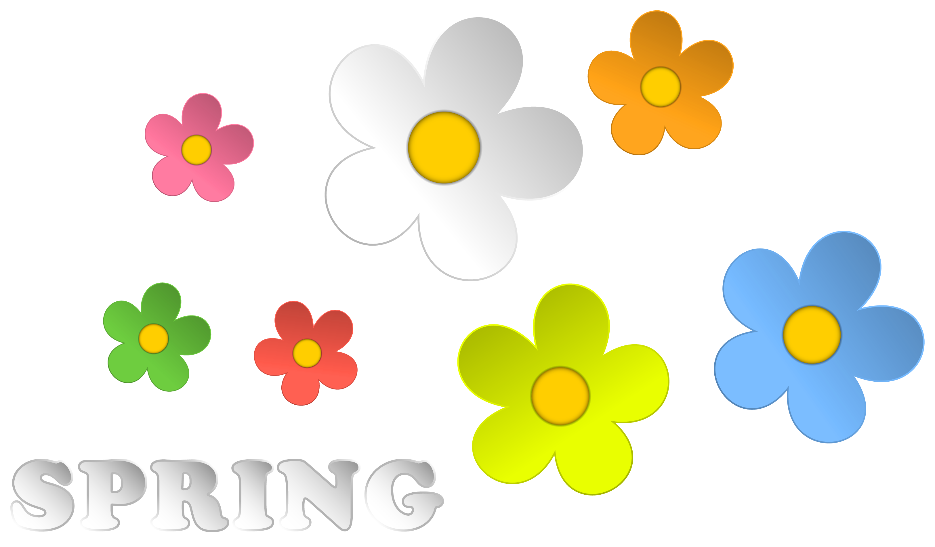 Free Spring Flower Border Clip Art