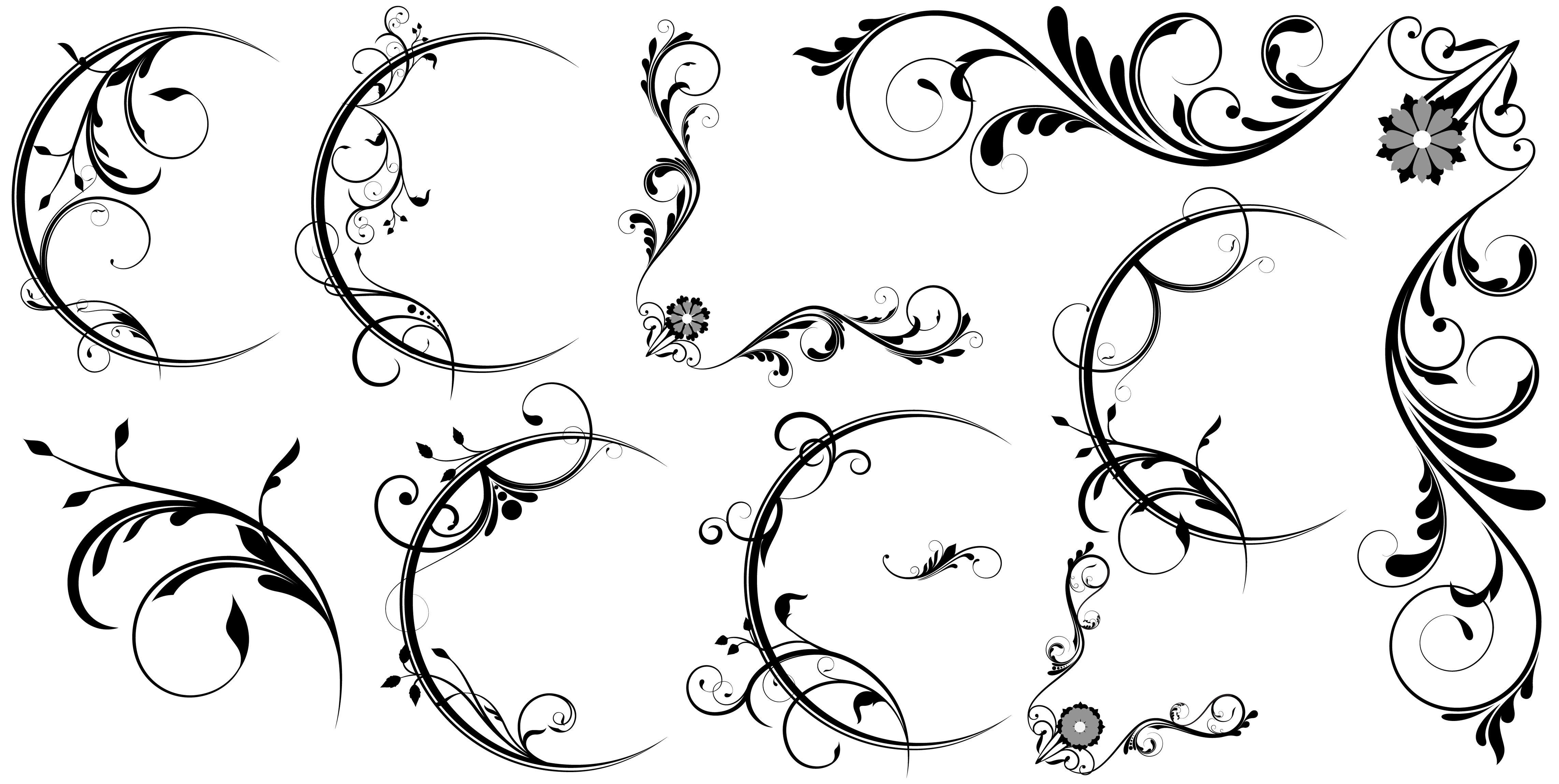 Free Vector Art Swirl Frames