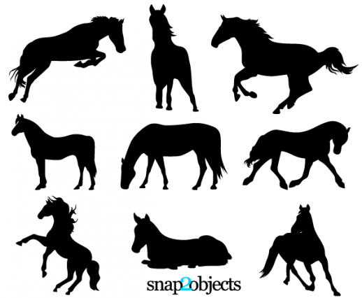 17 Photos of Free Standing Pony Vector Silhouettes