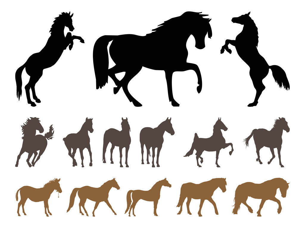 Free Vector Horse Silhouettes