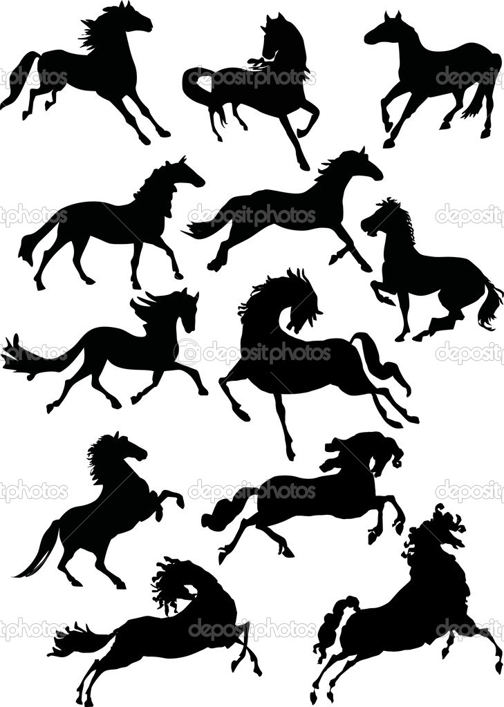 Free Vector Horse Silhouettes