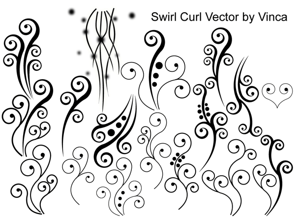 13 Free Vector Swirls Curls Images