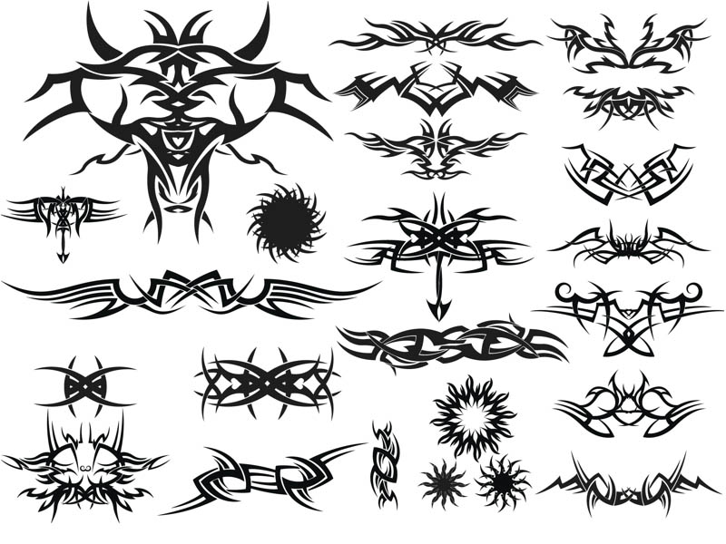 Free Vector Tribal Tattoo Designs