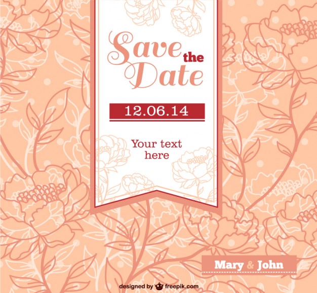 Free Vector Wedding Invitation