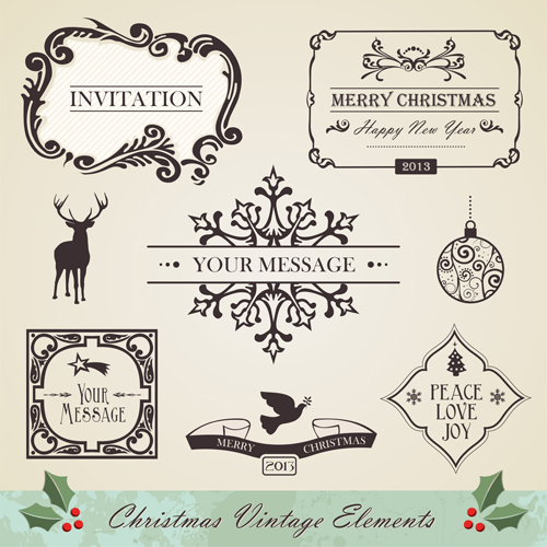 Free Vintage Christmas Ornament Vectors