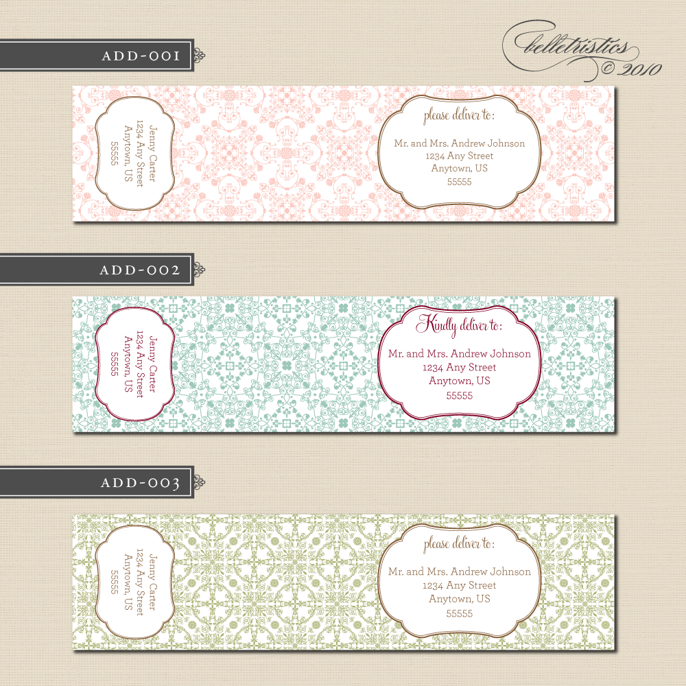 Free Wedding Address Label Designs