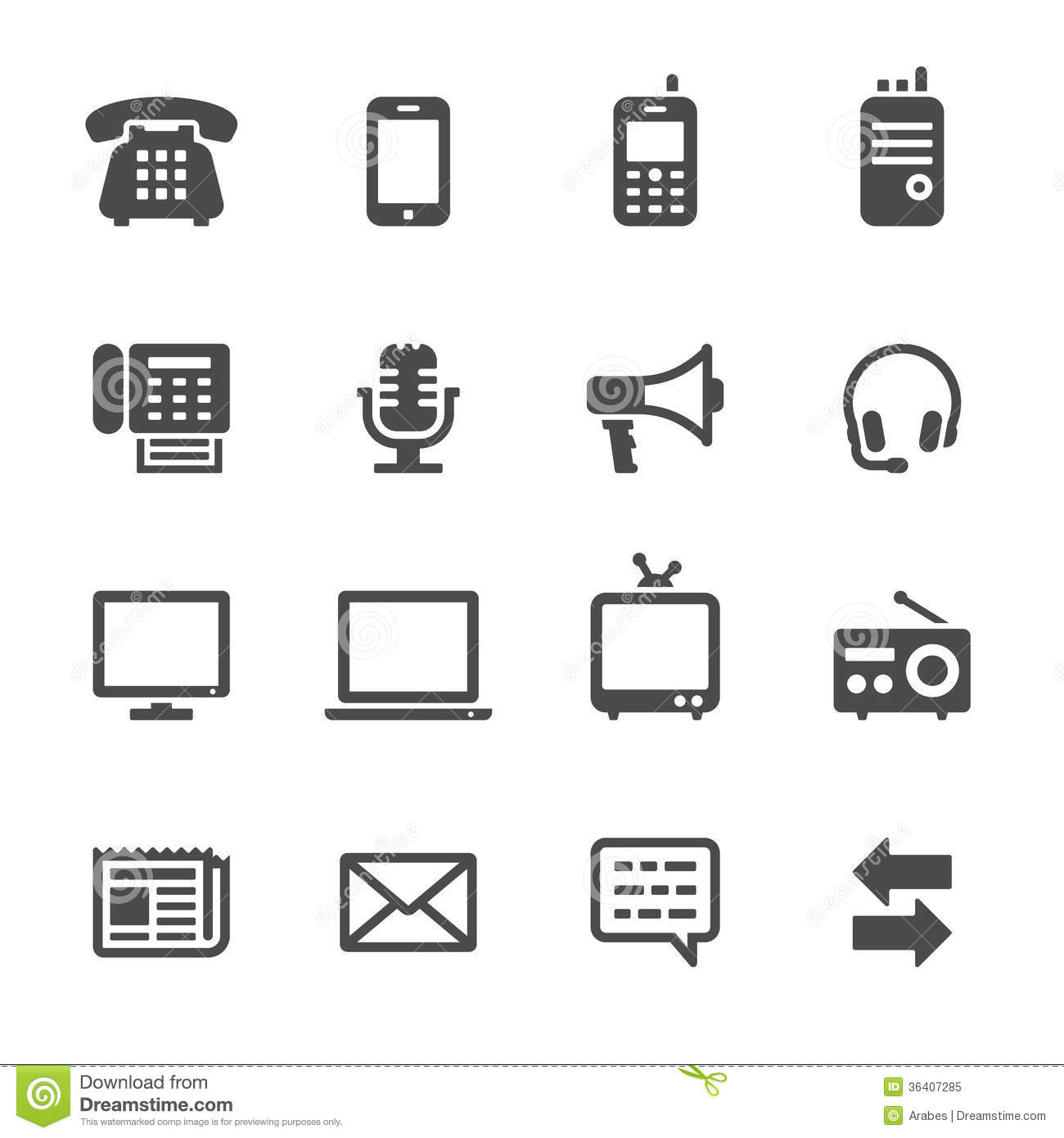 Free White Communication Icon