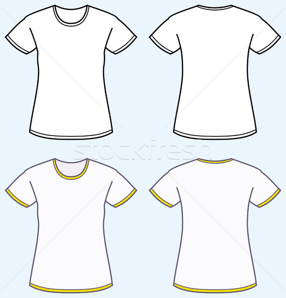 Front and Back of Blank T-Shirt