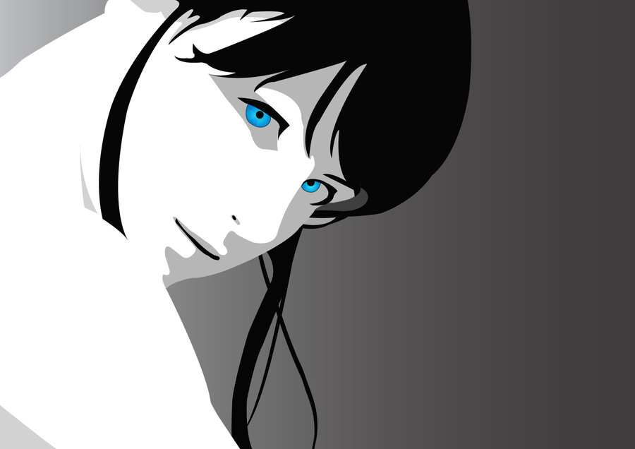 Girl Face Vector Art