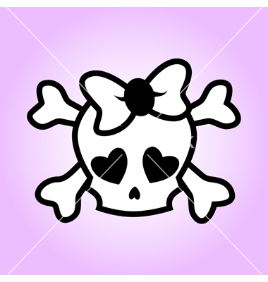 Girly Skull Pumpkin Stencil