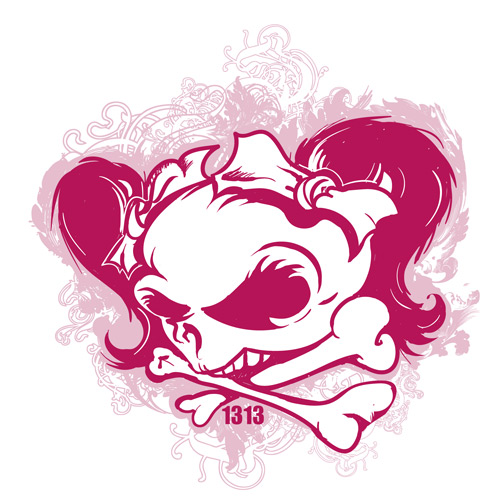 Girly Skull Tattoo Designs