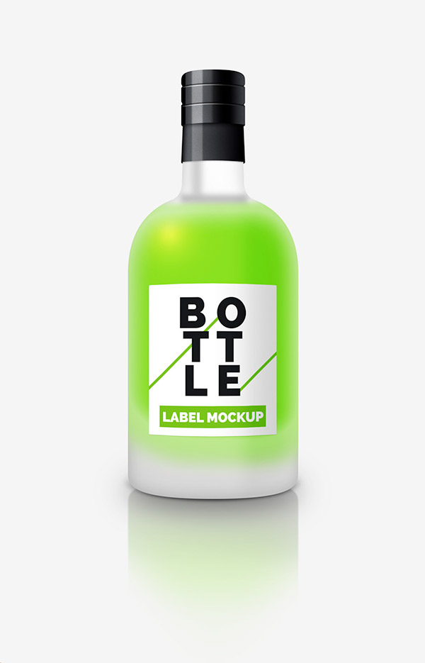 Glass Bottle Mockup