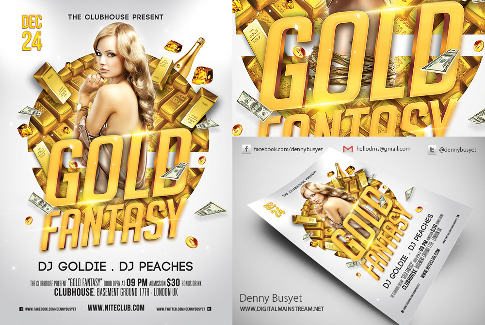 Gold Flyer Templates