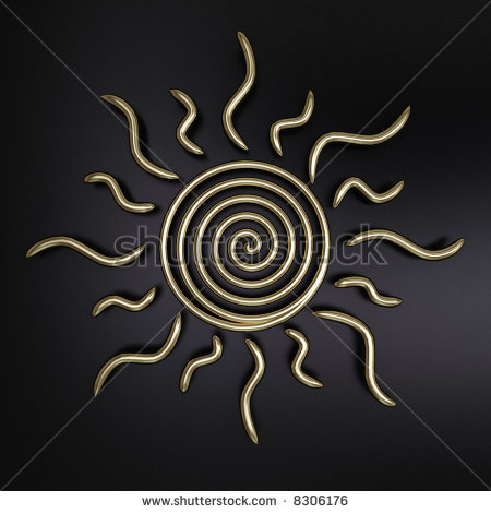 Golden Symbol with Black Background