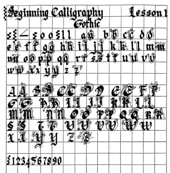 Gothic Font Alphabet Gothic Font Alphabet