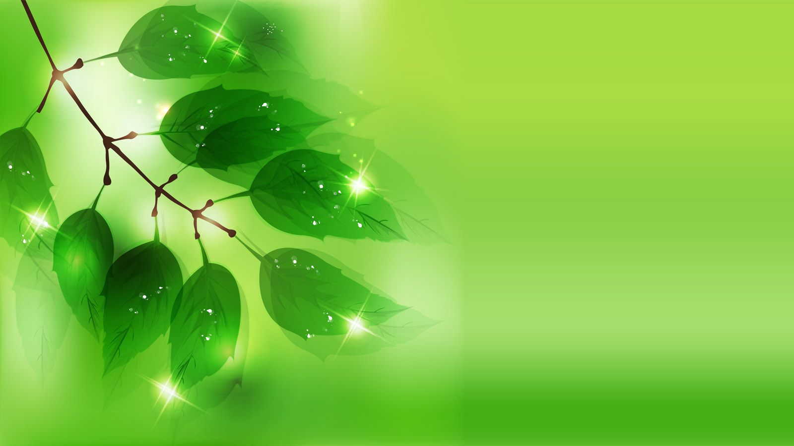 Green Leaves Desktop Wallpaper