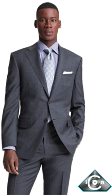 Grey Business Suit Men