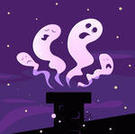 Halloween Flying Ghost Clip Art