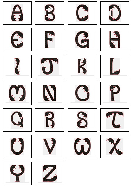 Halloween Font Alphabet Letters