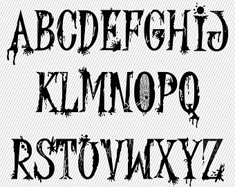 Halloween Font Alphabet Letters