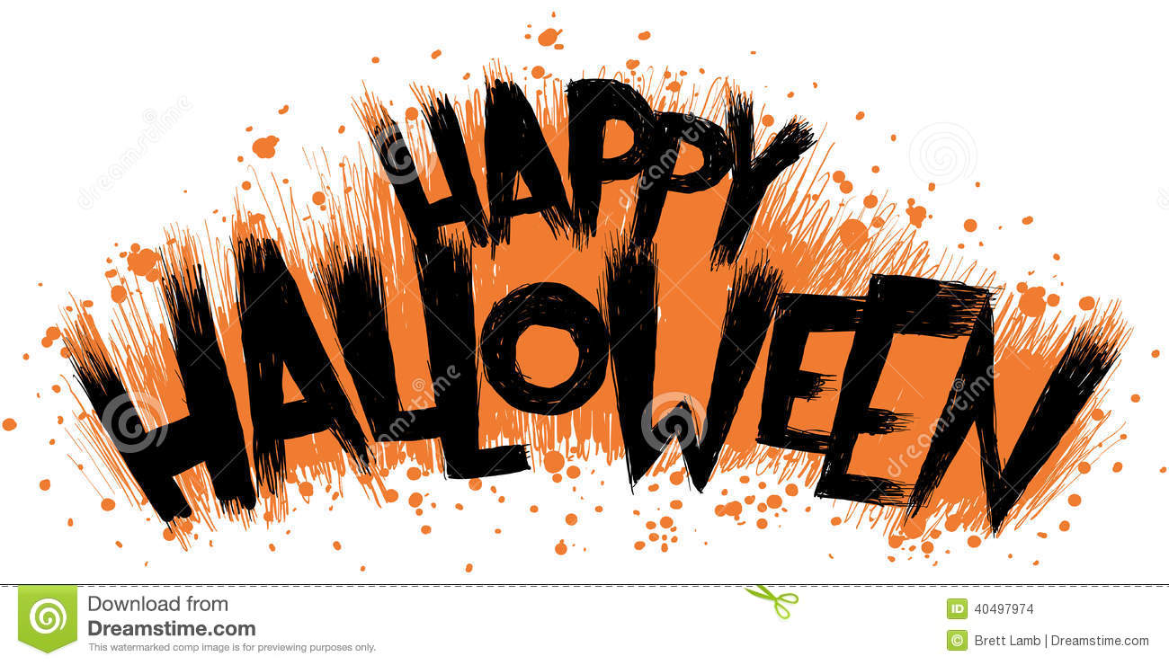 Happy Halloween Words Clip Art