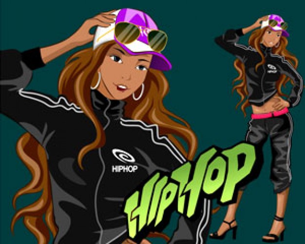 Hip Hop Girl Vector