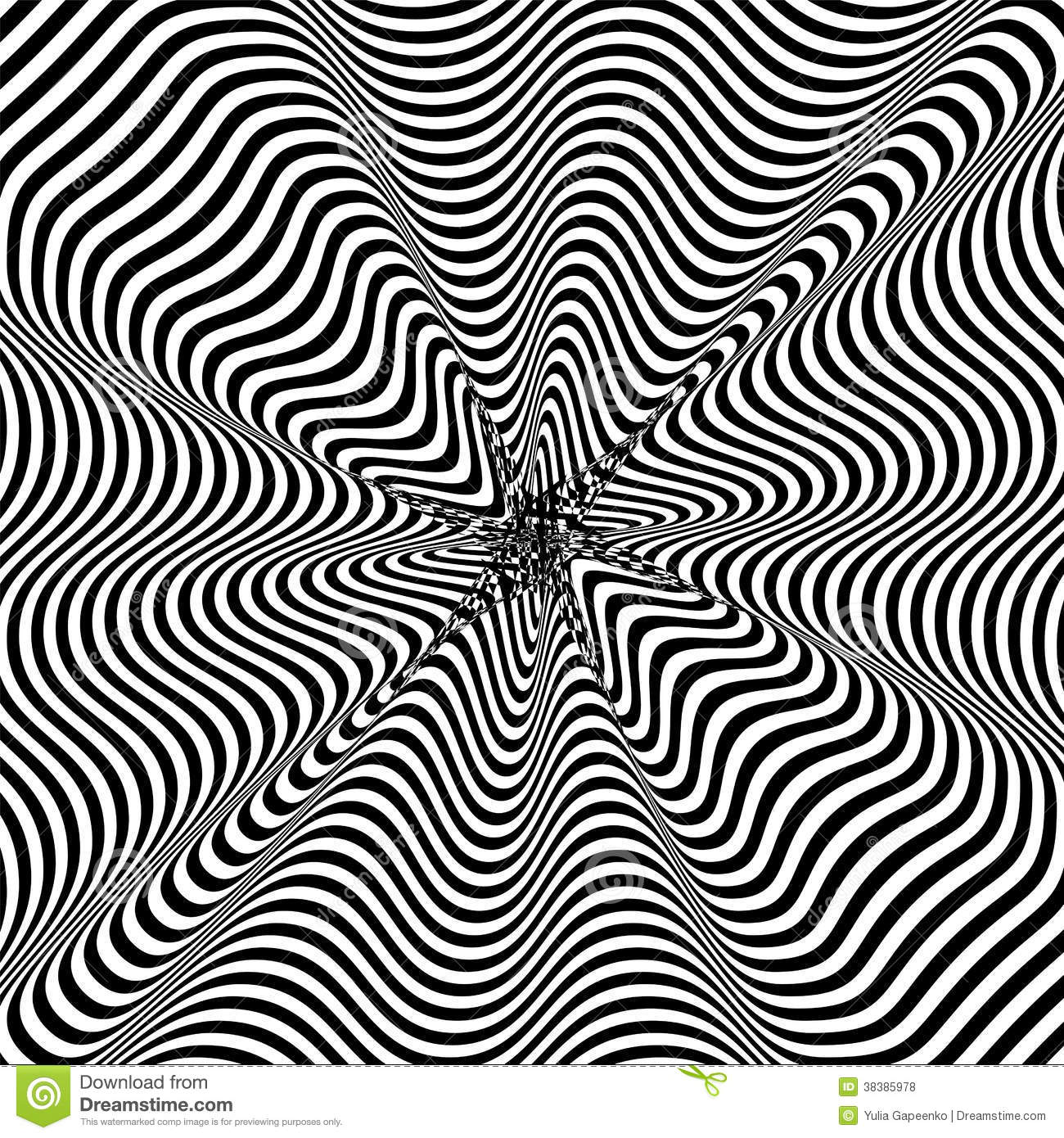 Hypnotic Black and White Vector Background
