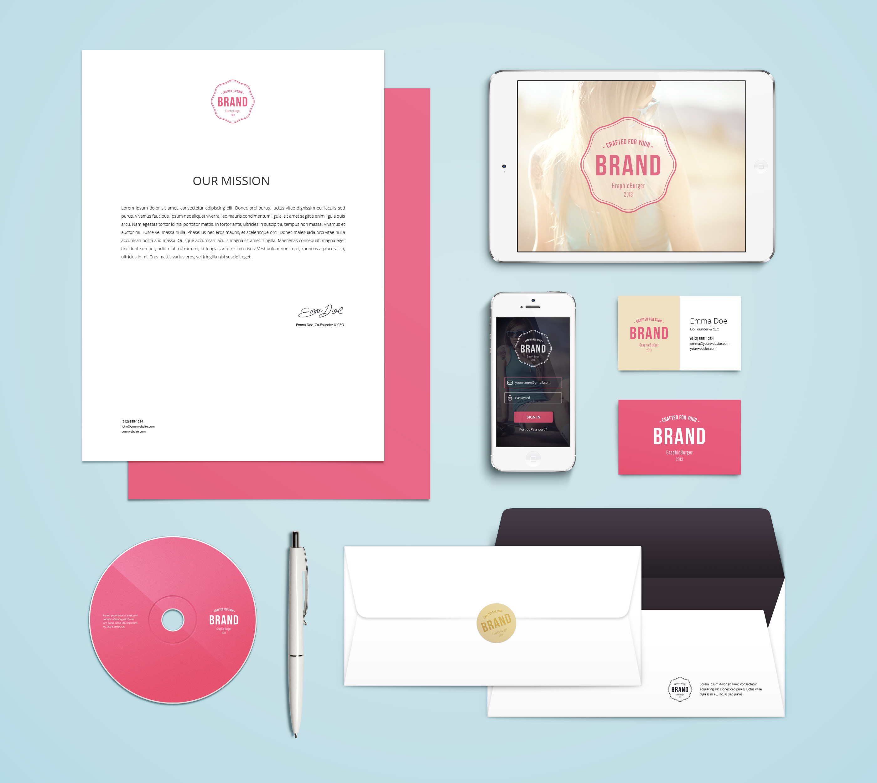 Identity Branding Mockup Template Identity Branding Mockup Template