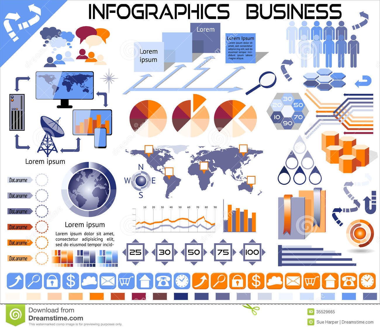 Infographic Business Icons Infographic Business Icons