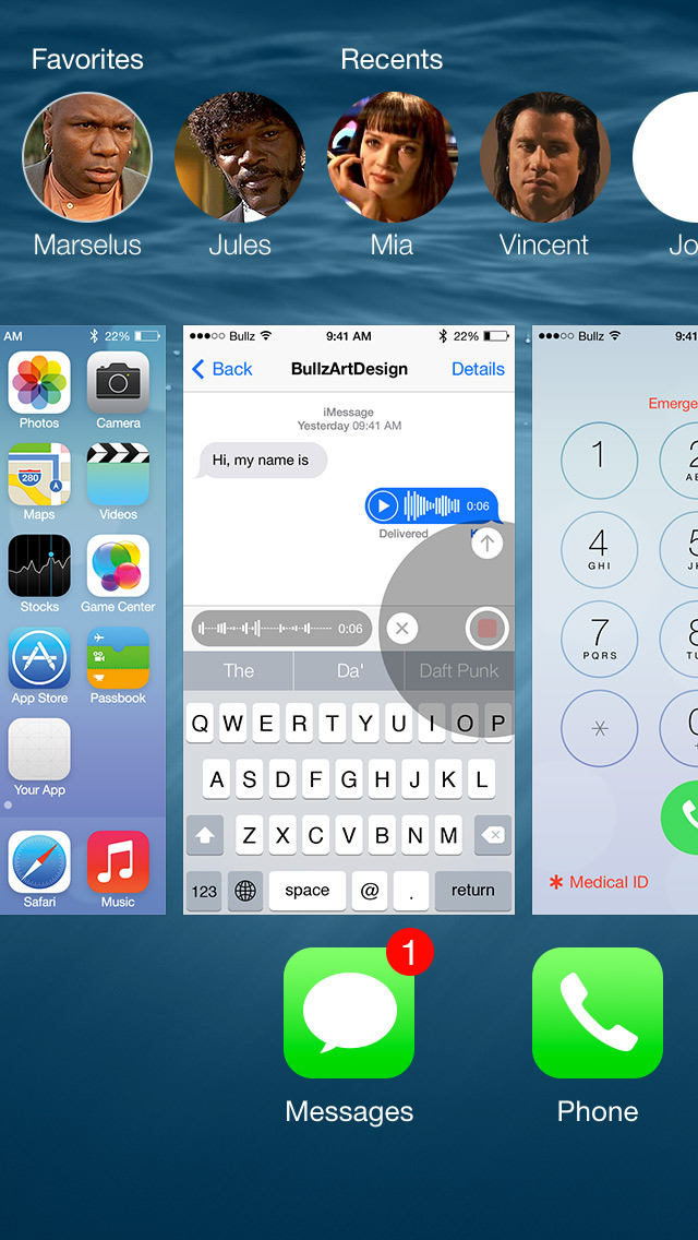 iOS 8 UI PSD