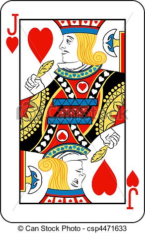 Jack of Hearts Playing Card Clip Art