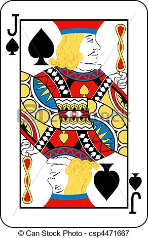 Jack Spades Playing Cards Clip Art